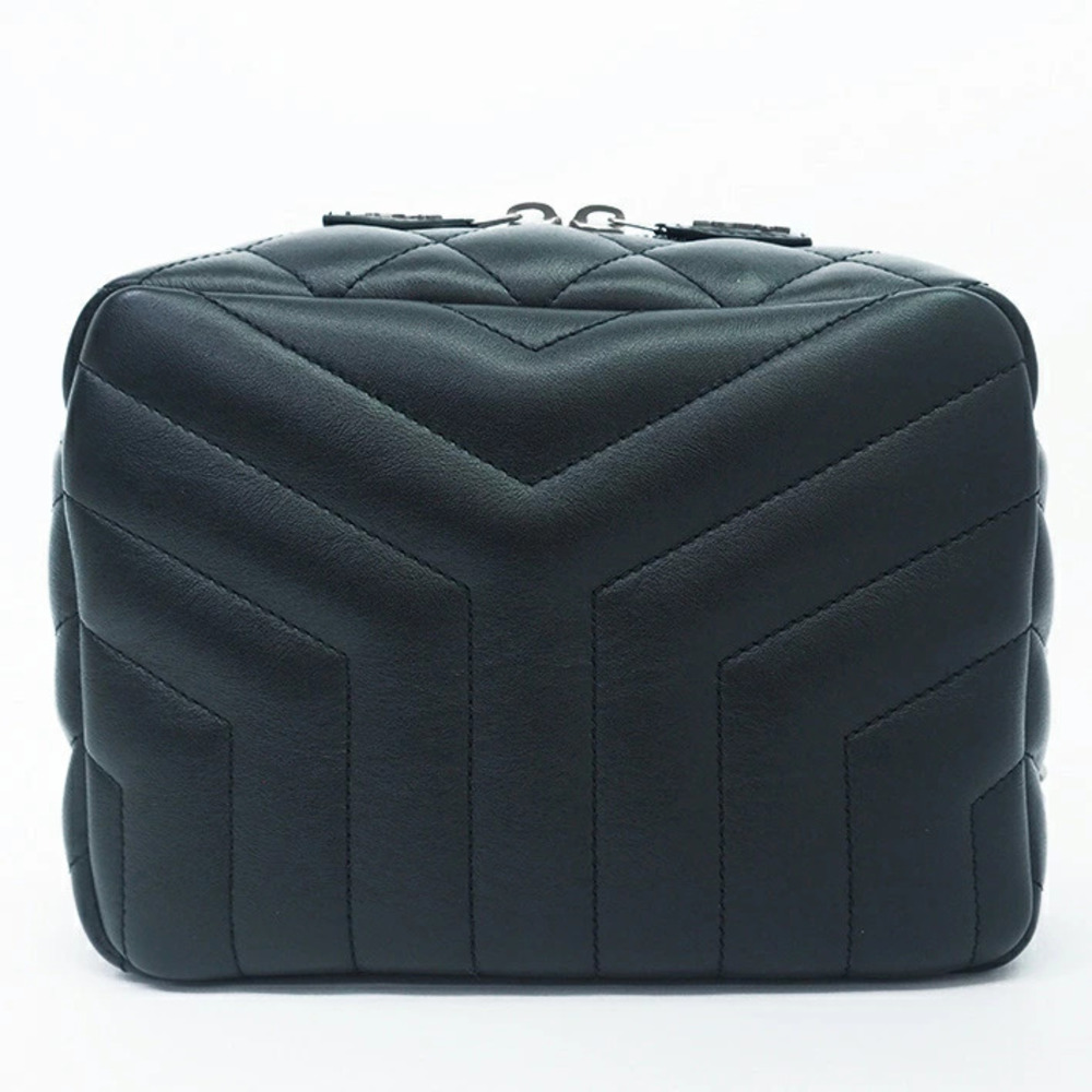 Yves Saint Laurent Shoulder Bag stitch Crossbody Chain Strap Matte Black